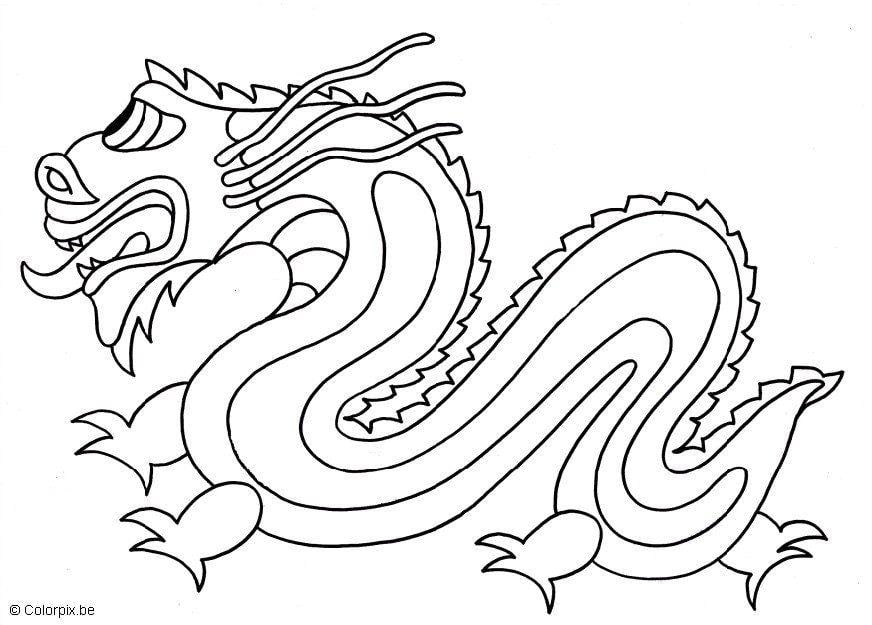 Dibujo para colorear DragÃ³n chino