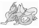 Dibujos para colorear Dragón de mar