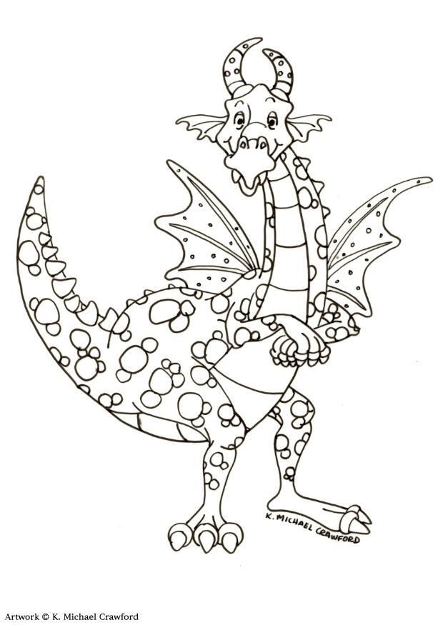 Dibujo para colorear Dragón - Dibujos Para Imprimir Gratis - Img 11038