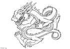 Dibujo para colorear dragÃ³n