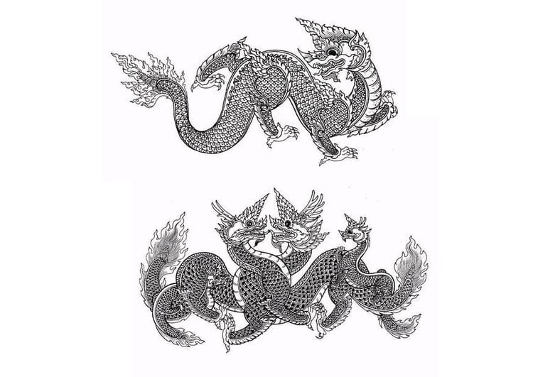 Dibujo para colorear Dragones