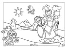 Dibujos para colorear Efteling - Egipto 