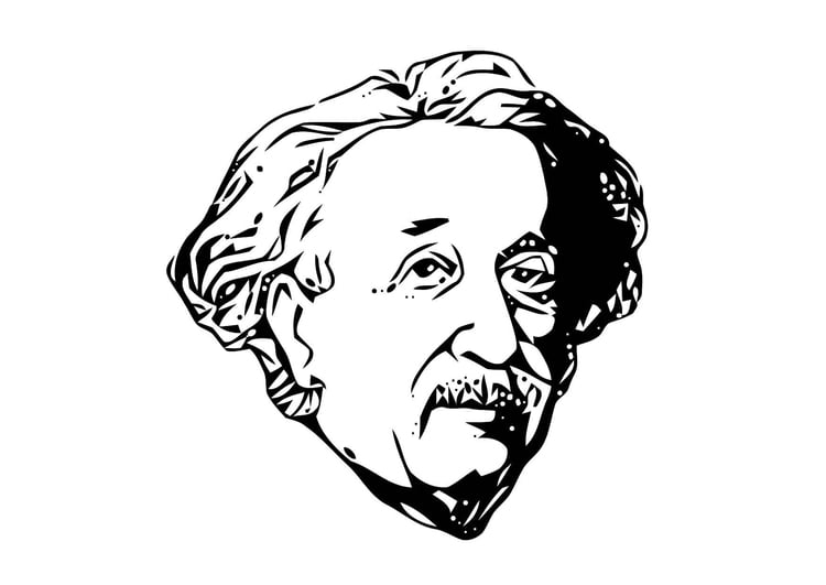 Dibujo para colorear Einstein