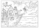 Dibujos para colorear el Arca de Noé