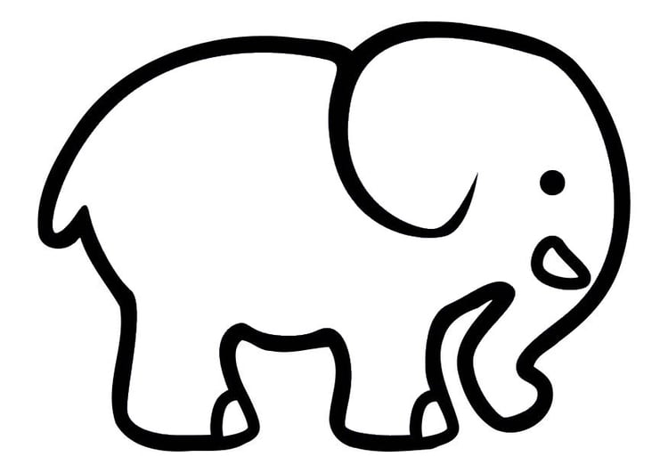 elefante para colorear