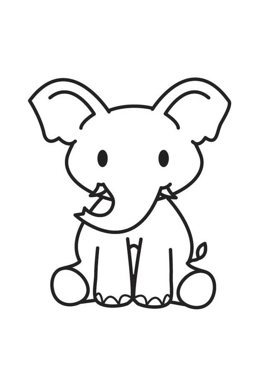 Dibujo para colorear elefante