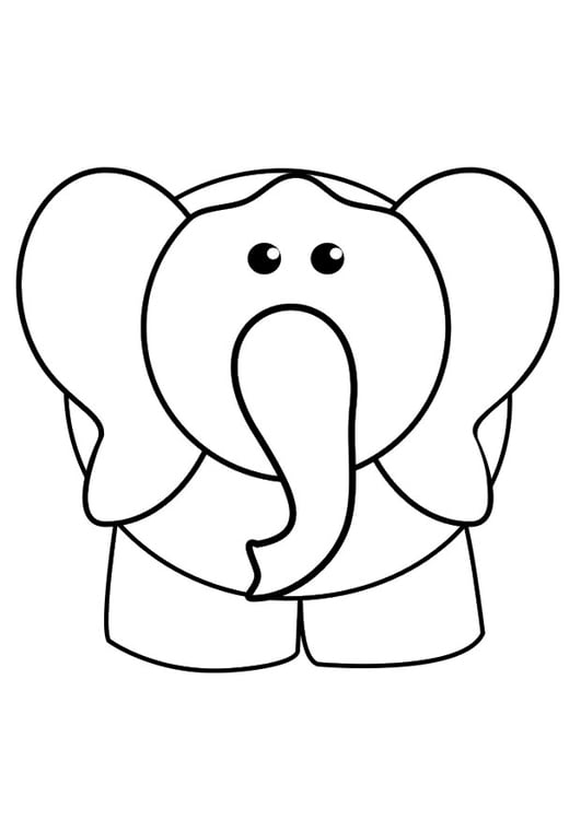 Dibujo para colorear elefante