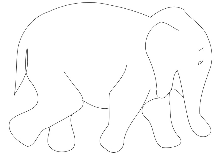 Dibujo para colorear Elefante