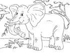 Dibujos para colorear elefante