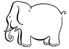 Dibujo para colorear elefante