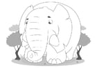 Dibujos para colorear elefante