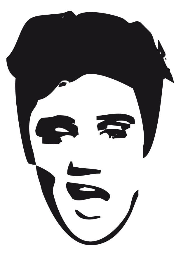 Dibujo para colorear Elvis Presley