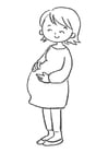 Dibujos para colorear embarazada