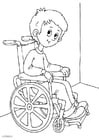 Dibujos para colorear en silla de ruedas