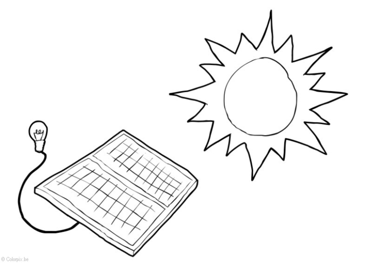 Dibujo para colorear EnergÃ­a solar