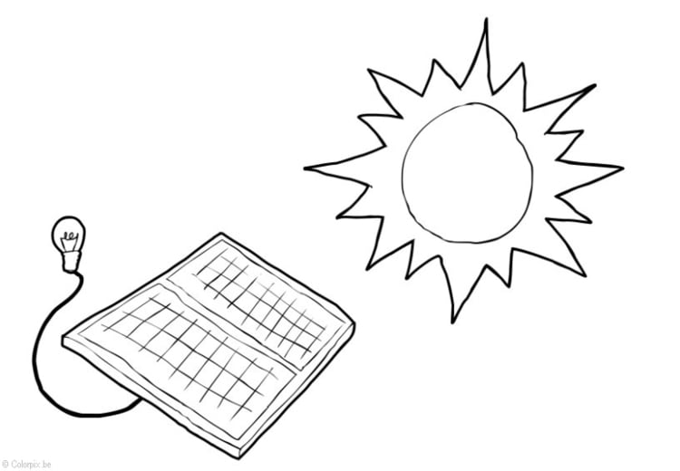 Dibujo para colorear EnergÃ­a solar