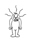 Dibujo para colorear enfadado