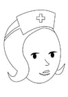Dibujos para colorear enfermera
