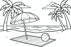 escena de playa
