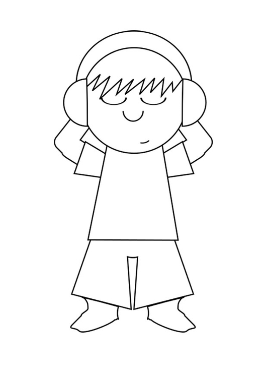 Dibujo para colorear escuchar mÃºsica