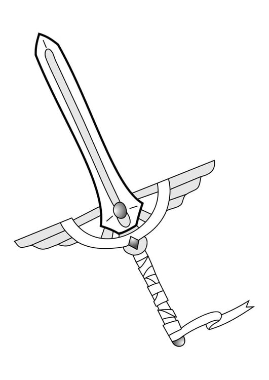 Dibujo para colorear espada
