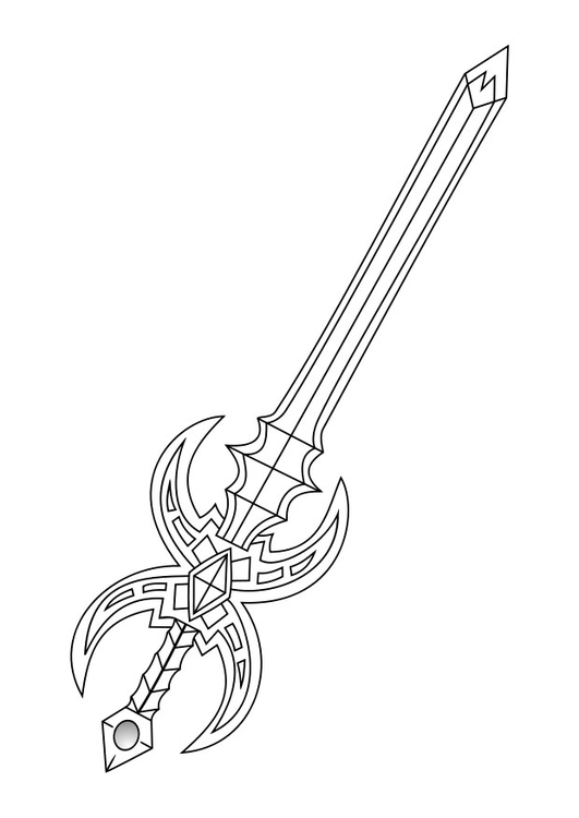 Dibujo para colorear espada