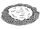 Dibujo para colorear espagheti