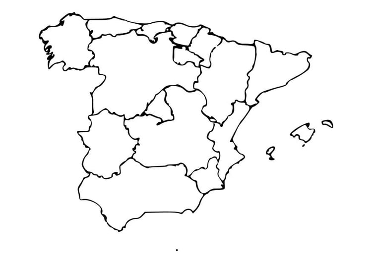 Dibujo para colorear EspaÃ±a