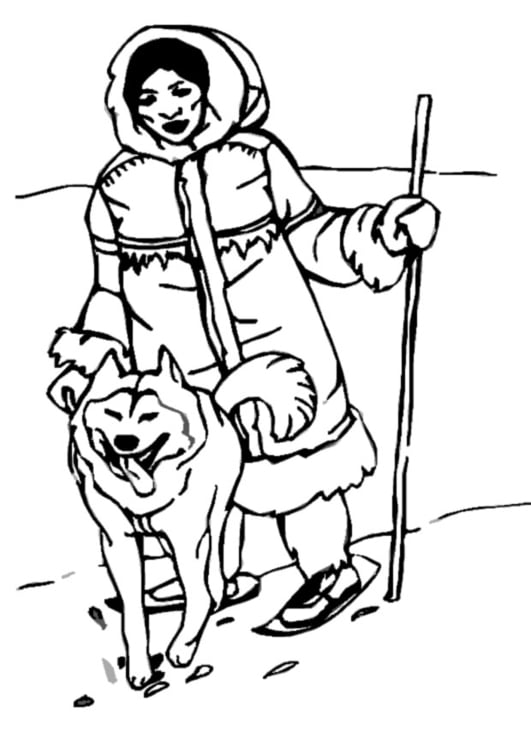 Dibujo para colorear Esquimal