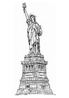 Dibujo para colorear Estatua de la libertad de Nueva York