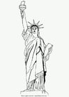 Dibujo para colorear Estatua de la libertad