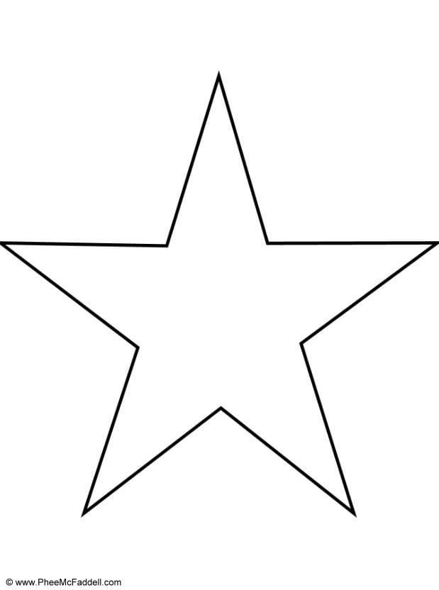 Dibujo para colorear Estrella - Dibujos Para Imprimir Gratis - Img 6907