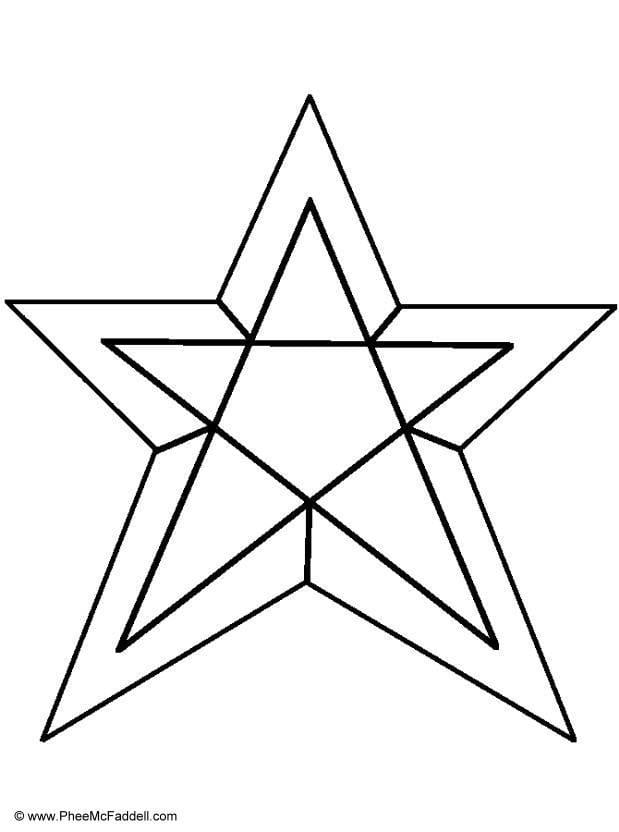 Dibujo para colorear Estrella - Dibujos Para Imprimir Gratis - Img 6919