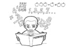 Dibujo para colorear Estudiando matemÃ¡ticas