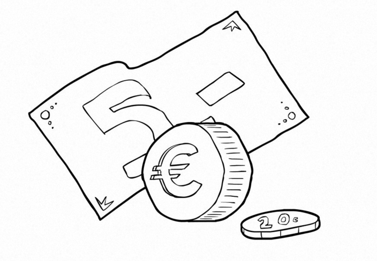 Dibujo para colorear Euro