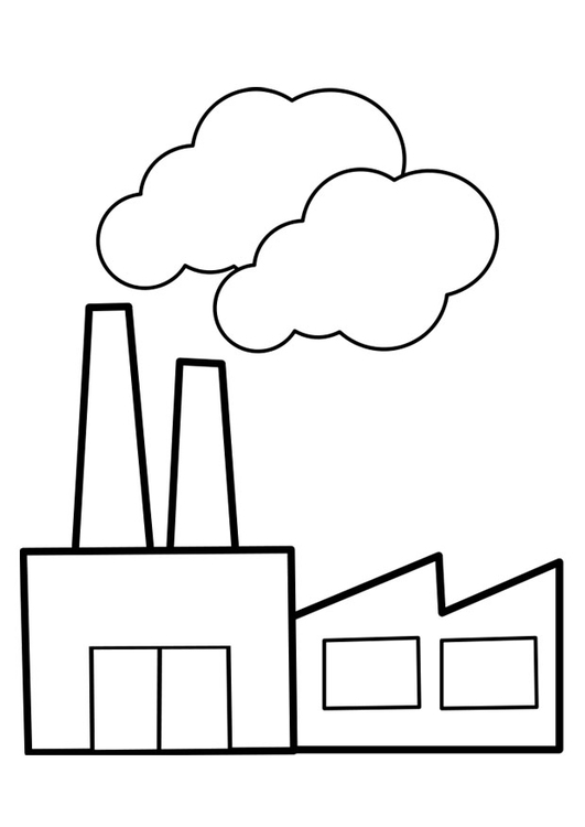 Dibujo para colorear fÃ¡brica