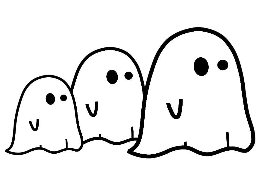 Dibujo para colorear fantasmas