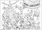 Dibujos para colorear Feliz Navidad