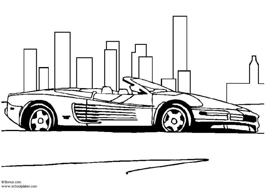Dibujo para colorear Ferrari Testarossa