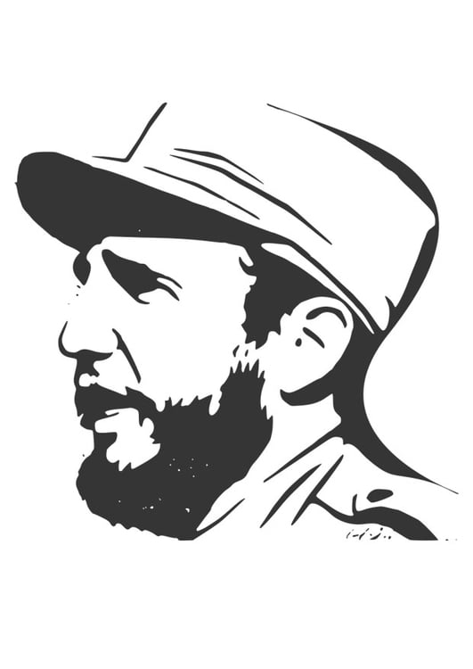 Dibujo para colorear Fidel Castro