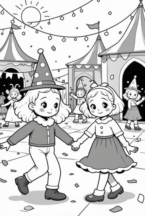 fiesta de carnaval en la plaza