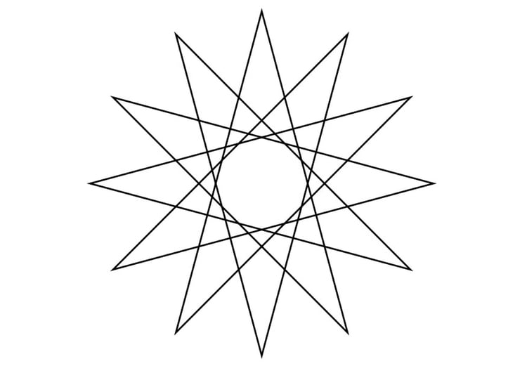 Dibujo para colorear figura geomÃ©trica - estrella