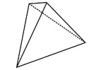 Dibujos para colorear figura geométrica - tetraedro