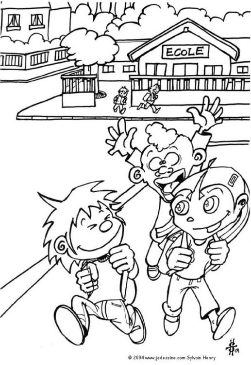 Dibujo para colorear Final de clases de fin de curso para imprimir Dibujo para colorear Final de clases