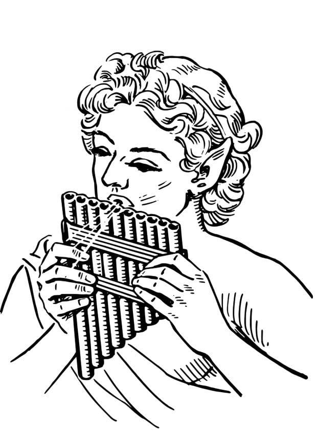 Dibujo para colorear flauta - flauta de Pan - Dibujos Para Imprimir Gratis  - Img 18579