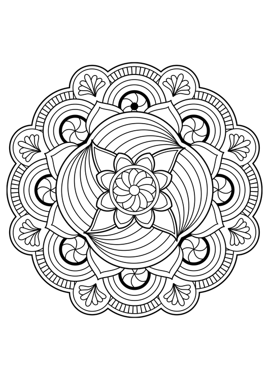 Dibujo para colorear flor de mandala