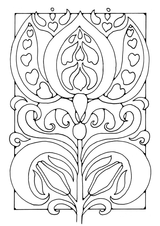 Dibujo para colorear flor