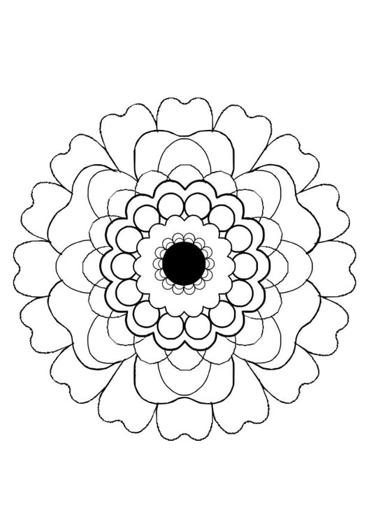 Dibujo para colorear flor