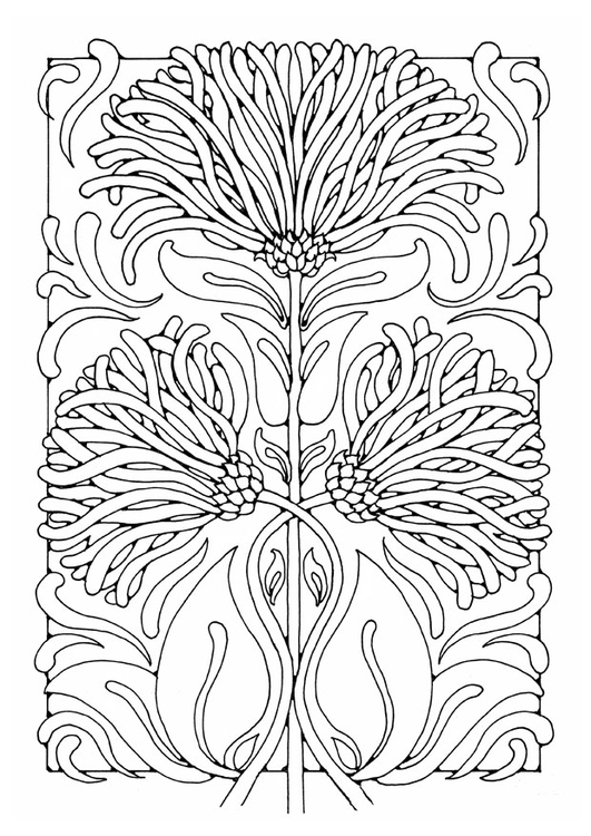 Dibujo para colorear flores