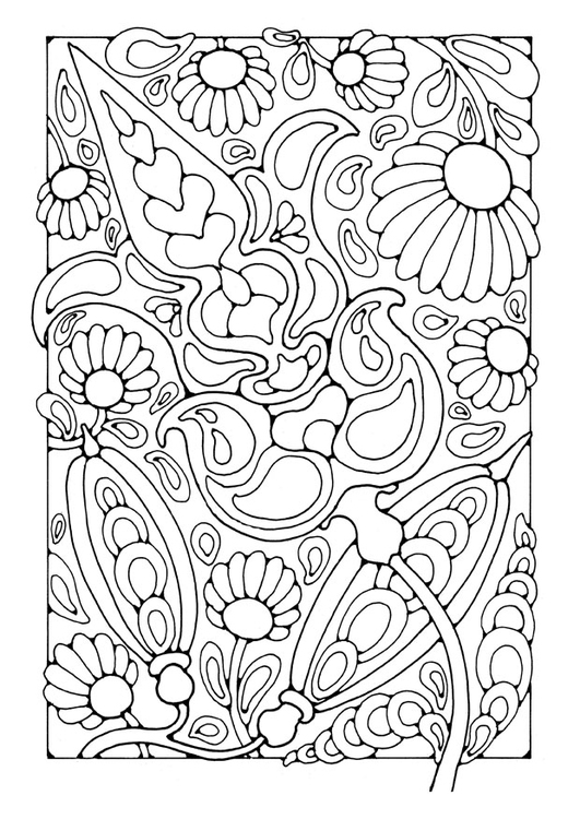 Dibujo para colorear flores